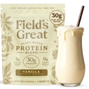 Field's Great All-in-One Plant-Based Vanilla Protein Shake Powder - Healthy Aging, 30g Protein, 5g Fiber + Probiotics, Gut-Friendly, Blood Sugar & Muscle Support, Vegan Meal Replacement, GLP1, 23oz