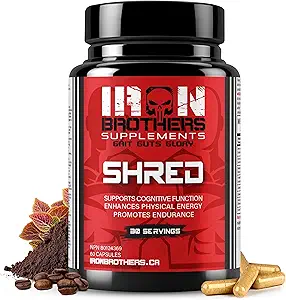 Iron Brothers Kosttilskud Shred for Mænd & Kvinder; Stærk Appetite Suppressant for Weight Loss Management