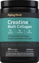 Piping Rock Creatine Monohydrate Powder | with Collagen and L-Taurine | 10 oz | Unflavored | for Women and Men | Non-GMO, Gluten Free