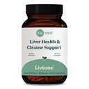 ruved LivTone - Leverpleje, Levertilskud til kvinder og mænd med Amla, Andrographis & Picrorhiza, piller med økologiske urter til naturlig afvænning - 90 kapsler (1 greve)