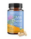 Herb Pharm Milk Thistle Capsules: USDA Organic for Liver Support | Cleanse & Detoxify Supplement | Milk Thistle Extract for Liver Health | 60 Capsules, 20 Day Supply*