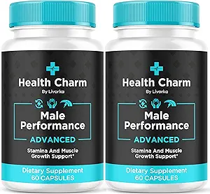 (2 Pack) Health Charm, Health Charm Pills, Health Charm Kapsler, Official Health Charm for Mænd Kapsler, Health Charm Supplement Support, HealthCharm Alle naturlige Pastillas, 120 Kapsler Til 2 Måneder