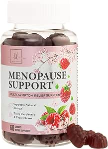 Menopause Kosttilskud til kvinder Gummies - Menopause Relief Gummy, Komplet Natural Mild Hedeture & Night Sweats Support, Multi- Benefit Support for Balance & Energy, Gluten- Free - 60 Gummies