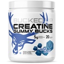 Bucked Up Creatine Gummy Bucks Blue Blast | 5g Creatine Monohydrate per Serving | Non GMO Gluten Free Vegan Creatine Gummies | Chewable Creatine Supplement (20 Servings)