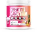 Bucked Up Creatine Candy Tropical Blast | Micronized Creatine Monohydrate | 120 Chewable Tablets, 24 Servings | Fizzy Creatine No Water Needed | Non GMO Gluten Free Third Party Tested