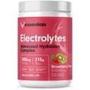 Bucked Up Essentials Electrolytes Strawberry Kiwi | Advanced Hydration Complex with 500 mg Electrolytes Per Serving | Gluten Free Non GMO Third Party Tested Drink Mix | 230g (50 Servings)