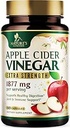 Apple Cider Vinciferkapsler 1877mg - Ekstra styrke Detox & Rense med D-vitamin & zink - Premium ACV piller med fælles naturlig fordøjelse & immunforsvar - Vegetarisk supplement - 60 kapsler