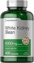 Horbäach White Kidney Bean Extract Capsules | 6000mg | 400 Count | Non-GMO & Gluten Free