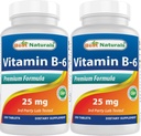 Bedste Naturals Vitamin B6 25mg 250 tabletter (250 greve (pakke med 2))