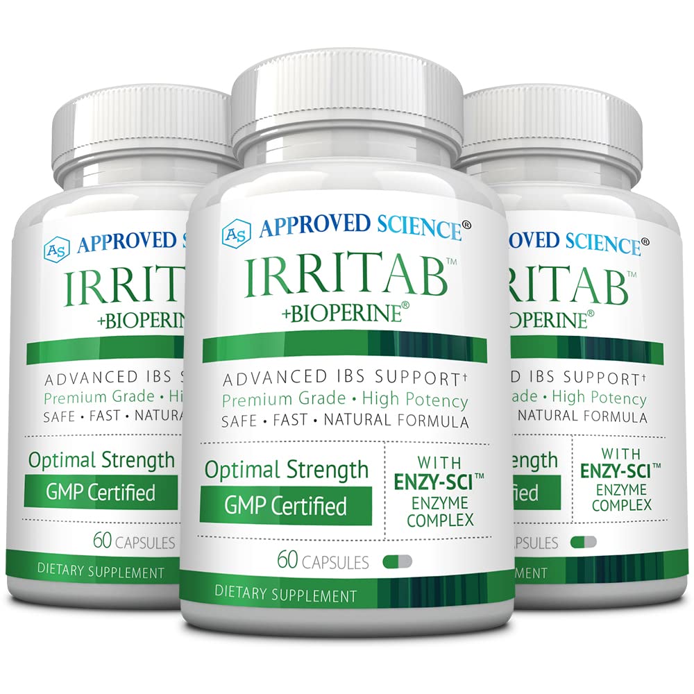 Approved Science Irritab - Natural Digestive Enzyme Support - Total Support - 3 Month Supply