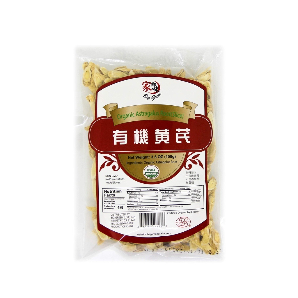 Organic Astragalus Root (Slice) (Organic Astragalus Root Slice)