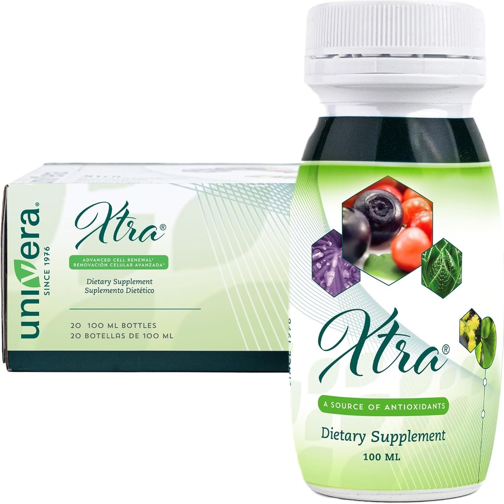 Universa Xtra Minis, Multimineral fruites Complex, 15 naturlige ingredienser, Stress Management, Focus & Clarity, Joint Comfort, Antioxidant Protection - 3.38 Fl Oz (Pack of 20)