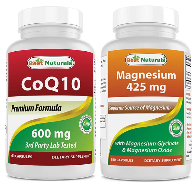 Best Naturals CoQ10 600 mg & Magnesium Glycinate 425 mg
