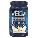 Vega Protein + Creatine - 30g Plant-Based Protein, Vanilla, 13 Servings, 3g Creatine, 5g BCAAs, Vegan, Keto, Gluten Free, Dairy Free, Low Carb, for Muscle Growth & Repair, Drink Mix, 22oz