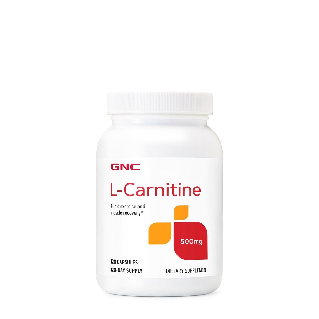 GNC L Carnitin 500mg tillæg, understøtter muskel inddrivelse, 120 Servere