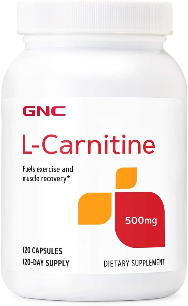 GNC L Carnitin 500mg tillæg, understøtter muskel inddrivelse, 120 Servere