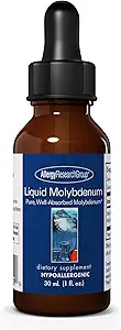 Allergy Research Group Liquid Molybdæn Supplement - Svovl Metabolisme Support, Detox, Urisyre, Trace Minerals, 25mcg Liquid Drops - 1 Fl Oz
