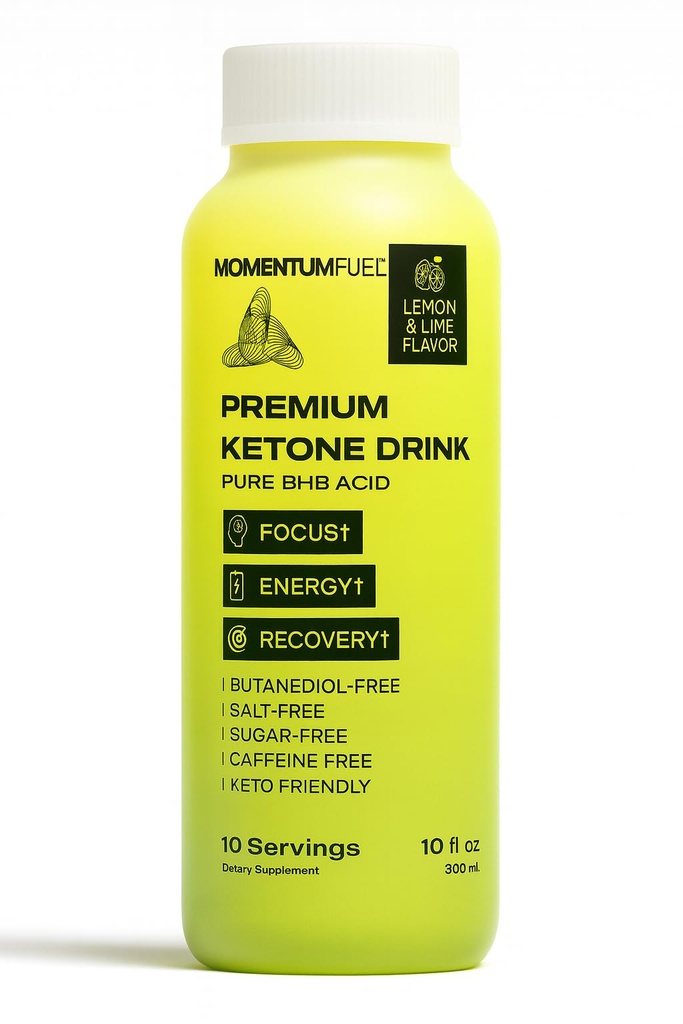 MOMENTUMFUEL™ Premium Ketone Drink | 100g Pure Liquid D-BHB | Fast Acting Exogenous Ketones | for Energy, Mental Clarity, & Recovery | No Sugar, No Salts, No Caffeine | goBHB