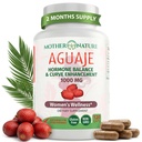 Mother Nature Aguaje Curves Capsules for Women, 1000mg (120ct), Natural & Sustainably Sourced Aguaje Fruit from Peru for Female Health, Hormone Balance, Curve Enhancer, Vegan, Non-GMO & Gluten-Free