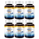 LOVITA 6-Pack Omega-3 Fish Oil Bundle - 720 Mini Softgels, 2000mg rTG High Absorption, Burpless Enteric-Coated (6 Month Supply)