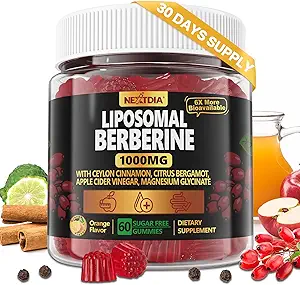 Liposomal Berberine Complex Gummies - med krom, Ceylon kanel, Bergamot, Support Samlet velvære