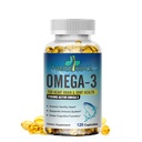 Triple Strength Omega-3 2160mg + EPA 1296mg + DHA 864mg + Natural Supplement for Sund Hjerte / Brain Support, 120 Softgels, 60 Day Supply