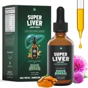 SuperBonsai Super leverstøtte med mælk tidsel - Alle naturlige lever rense Detox & Reparationshjælp - Læge-Formuleret leversupplement - Flydende urtetilskud til leversundhed - 1 måned levering