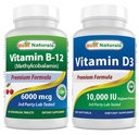 Best Naturals Vitamin B-12 6000 mcg & Vitamin D3 10000 IU