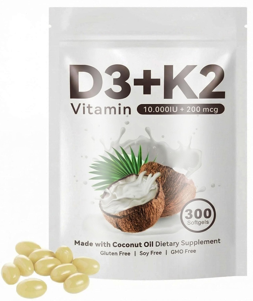 Vitamin D3 + K2 Softgels 10000 IU