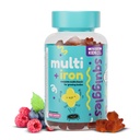 Kids Multivitamin + Iron Gummies - Lavsukker Gummy Vitamin med jerntilskud til børn - Broad Spectrum af vitaminer og mineraler, Chewy, Yummy Berry Flavor (100 Greve)