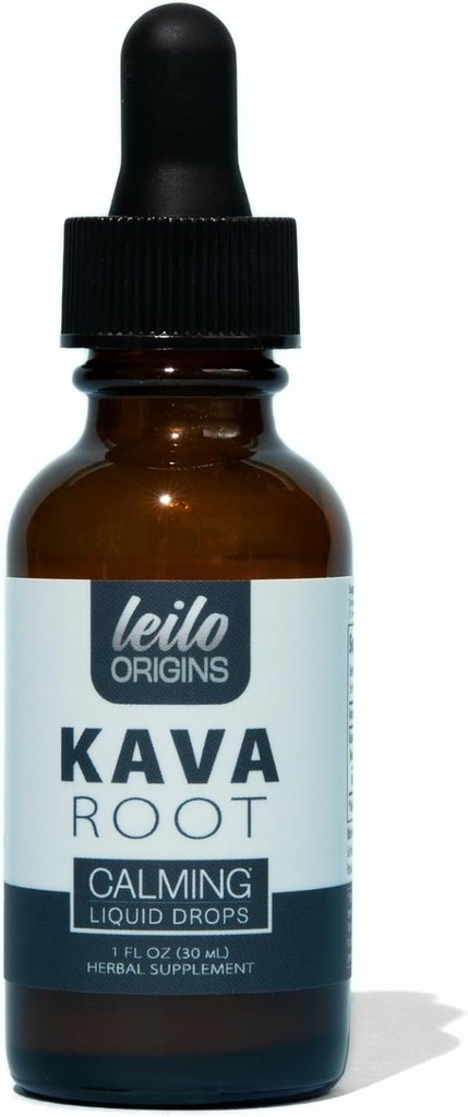 LETO Kava Root Liquid Extract Note 124; Koncentrerede dråber til støtte Afslapning Note 124; 70% Ekstraktionsstyrke - Alkohol- Gratis ekstrakt 124; (1 Fl Oz, 30 Servere)