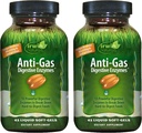 Irwin Naturals Anti-Gas Digestive Enzymes – 45 Liquid Soft-Gels – Bloating & Nutrient Absorption Support - 2 Pack
