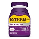 Bayer Extra Strength 500mg Aspirin Plus koffein til kraftig smertelindring, 200 overtrukne kapsler