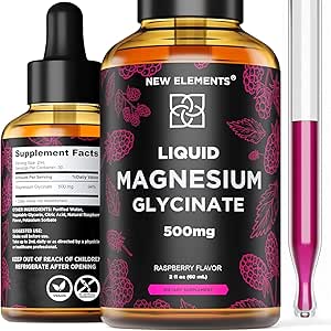 Flydende Magnesium Glycinate Supplement 500mg til voksne og børn