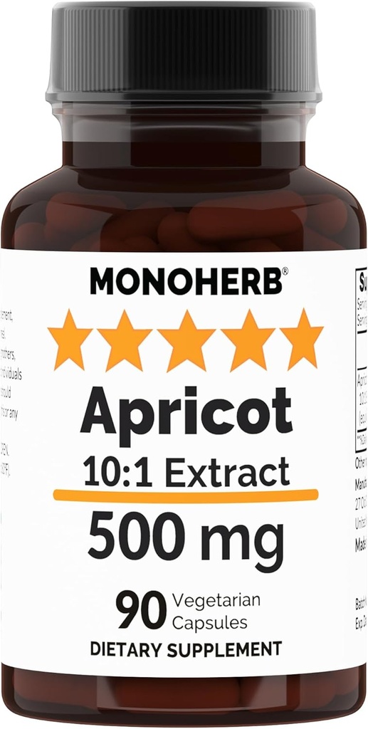 MONOHERB Apricot Extract 500 mg - 90 Vegetariske kapsler