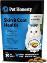 Cat Skin & Coat Sundhed Crunchy & Creamy Chews - Omegas, C-vitamin + E, biotin supplement, lindrer hud og fremmer skinnende Coat, Kat Kosttilskud & Vitamin - Kylling (30-Day Supply)