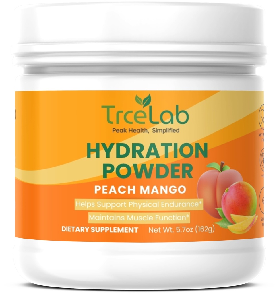 Peach Mango Hydration Powder - Mango Electrolytes - Sugar Free with Thiamin, Riboflavin, Methylcobalamin, Folate, Niacin, Calcium, Magnesium, Potassium - Instant Hydration Drink Mix