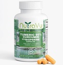 Turmeric 95% Curcumin w/Bioperine - 60 Capsules - Gluten Free - Contains Glucosamine, Ginger, Boswellia, MSM
