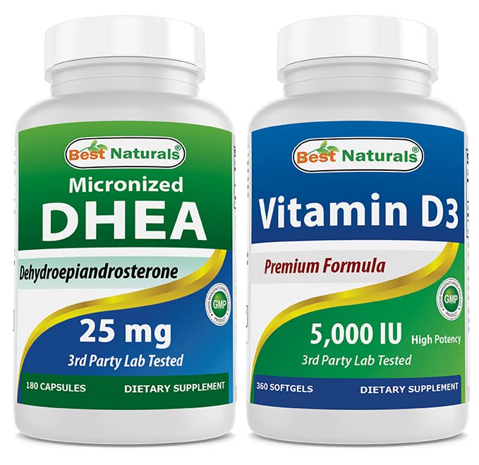 Best Naturals DHEA 25 mg & Vitamin D3 5000 IU