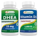 Best Naturals DHEA 25 mg & Vitamin D3 5000 IU