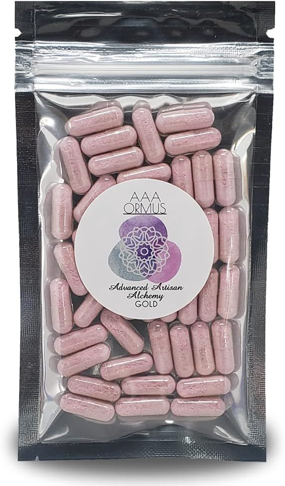 ORMUS Gold - Colloidal Gold Capsules Vegan - Monoatomic Gold Ormus - The Philosopher's Stone - 45 Count Bag