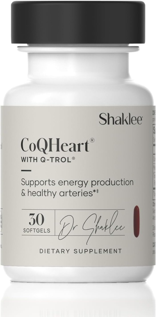 CoQHeart ® med Q- Trol ® - Energistøtte til hjertesundhed - Coenzym Q10 og Resveratrol Blend - Letter energiproduktion og blodkar sundhed - Beskytter arterier - 30 Softgels