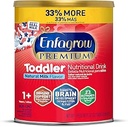 Enfagrow Premium Toddler Nutritional Drink, Lavet med Real Milk, Brain- Building Omega-3 DHA, Nutrients and Prebiotics for Growth & immunsupport, Non- GMO, Toddler Milk Powder, 32 Oz Can