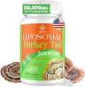 Liposomal Tyrkiet Tail Mushroom Kapsler, Høj Absorption Økologisk Tyrkiet Tail Mushroom Extract 2000MG