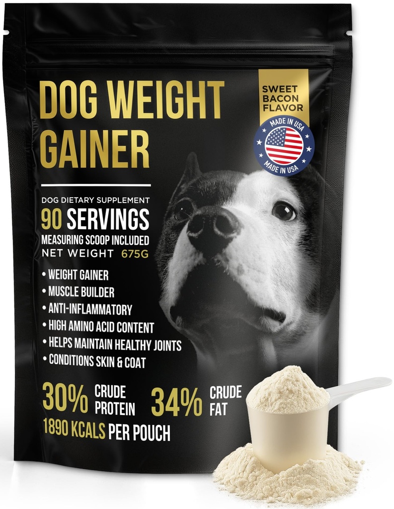 Hundevægt Gainer Ca. 90 Servering - Vægt Gain Kosttilskud til hunde - Kanin og hund muskel Builder - Lavet i USA