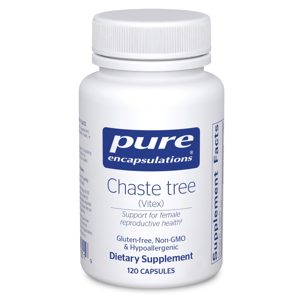 Ren indkapsling Chaste Tree (Vitex) - Understøtter menstruationscyklus Regularitet - for Bryst Comfort * - Kvinder supplement - Hormonal Balance Support - Non- GMO & Vegan - 120 Kapsler