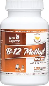 Kosher B12 Lozenge (methyl) W / B6- folinsyre og biotin 100 Lozenges