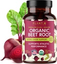 USDA Plant.O Premium Organic Beet Root Tablets [1350mg Beets Powder] med sort peber til ekstra absorption - nitrogenoxid supplement