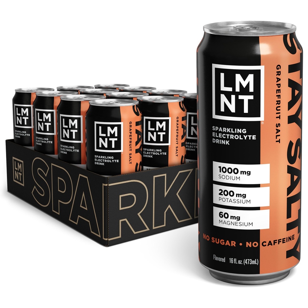 Drink LMNT Sparkling Electrolyte Drink - Grapefrugt Salt Yep 124; 12-greve