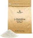 PURE ORIGINALSKE INGREDIENSER L- Histidin Powder 4 oz, Aminosyretilskud, ingen tilsætningsstoffer, Altid Pure